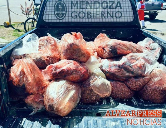 San Rafael: la Policía Rural decomisó más de 400 kilos de productos cárnicos durante un control