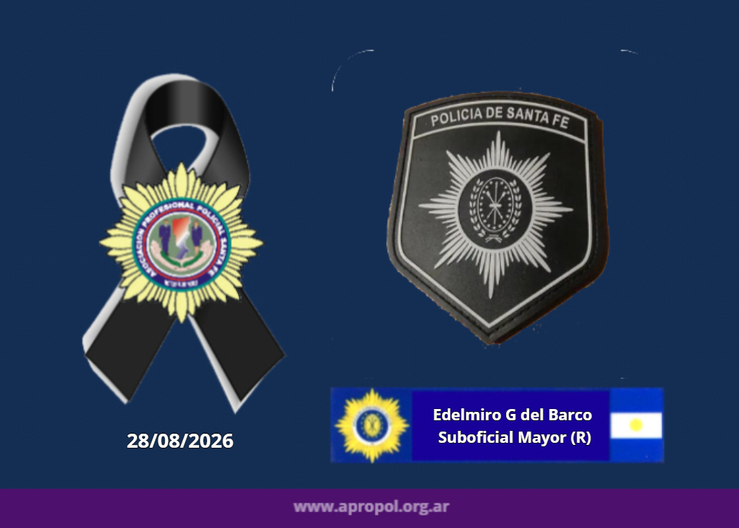 VERA: Falleció el suboficial retirado Edelmiro Gerónimo “Chichín” del Barco