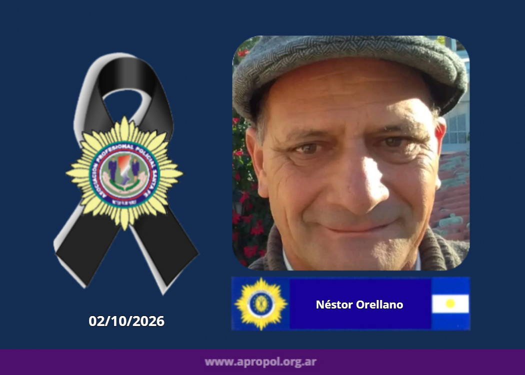 Falleció Néstor Orellano, integrante retirado de la Policía de Santa Fe