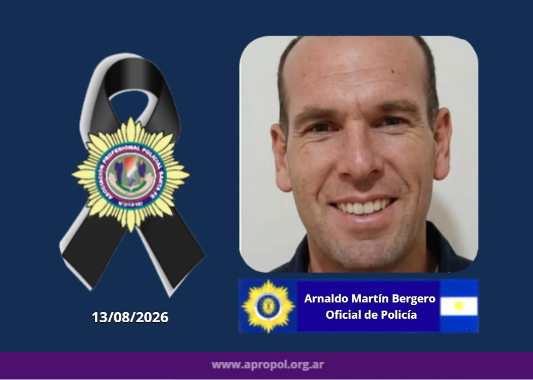 Falleció el oficial de policía Arnaldo Martín Bergero
