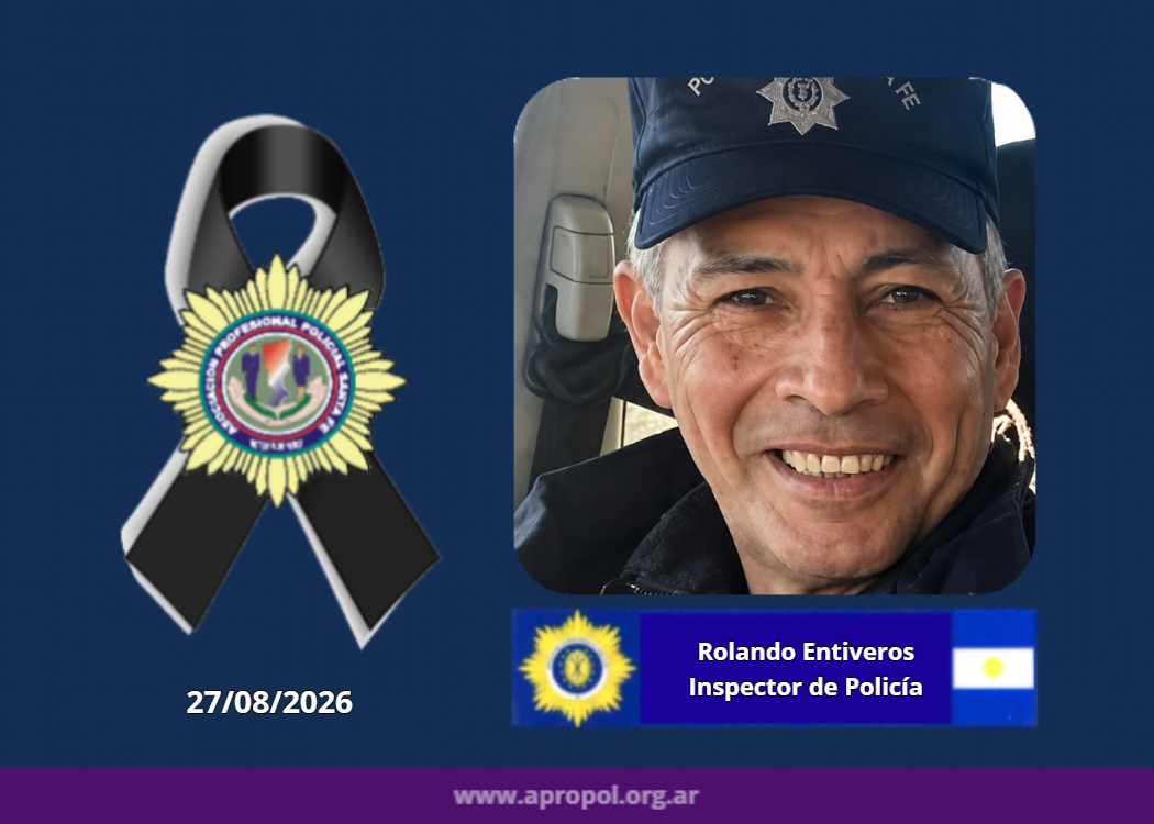 Dolor en la Policía de Santa Fe por el fallecimiento del inspector Rolando Entiveros