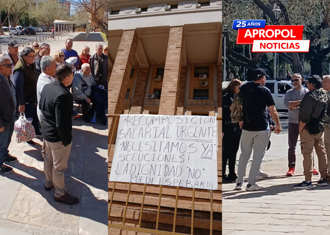 Mendoza: policías retirados reclamaron frente a Casa de Gobierno por salarios, liquidaciones y falta de atención en salud
