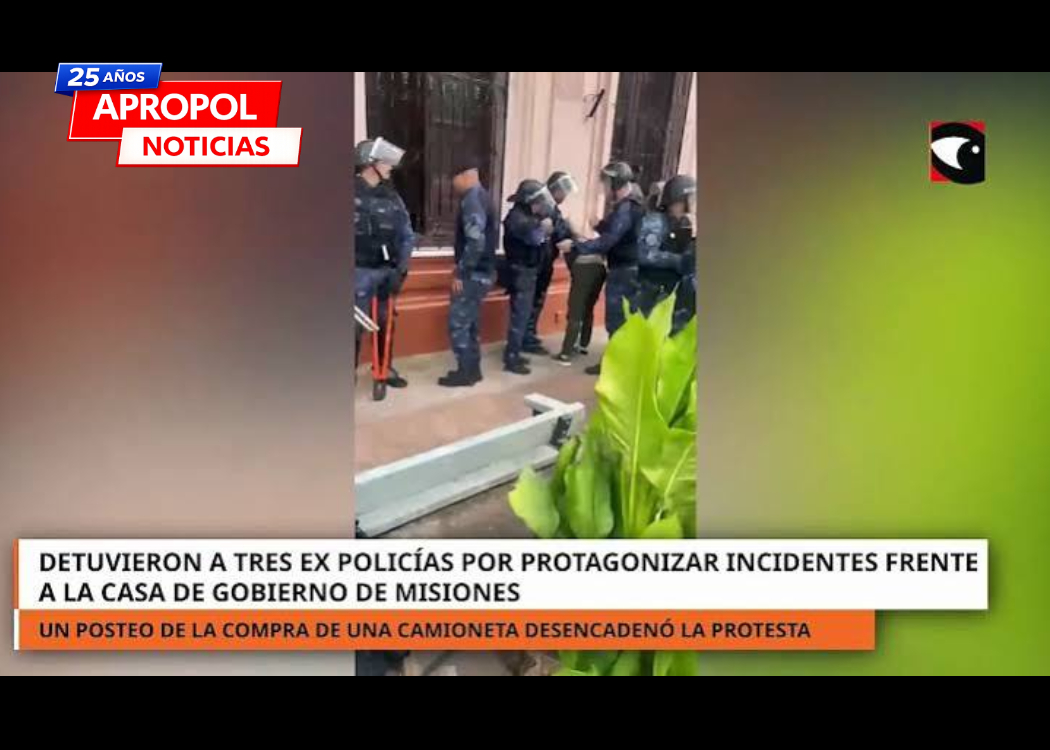 MISIONES: tras levantar el acampe, dos ex policías fueron detenidos por un nuevo reclamo