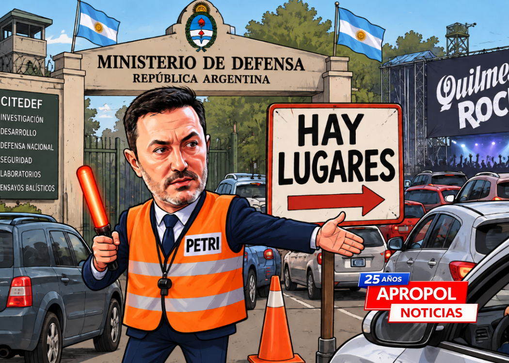 Denunciaron a Luis Petri por el uso de un predio de Defensa como estacionamiento del Quilmes Rock