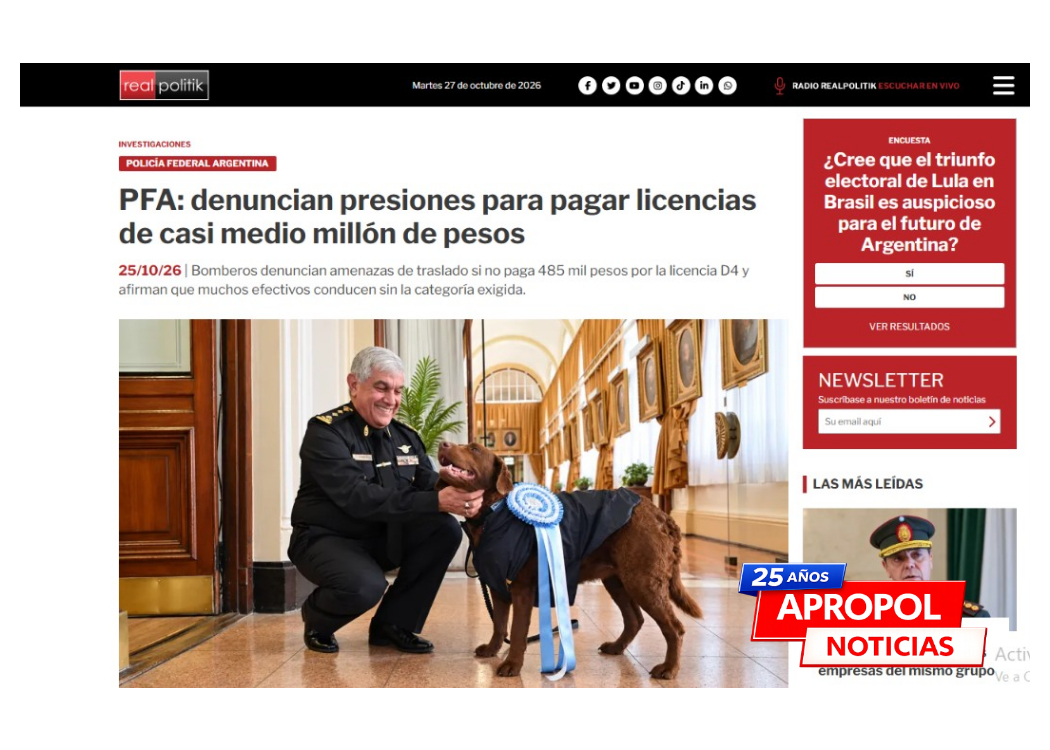 PFA: denuncian presiones para pagar licencias de casi medio millón de pesos