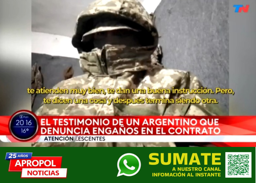 Un mercenario argentino contratado por el gobierno de Ucrania denunció incumplimientos: “No me pagaron y no me puedo ir”