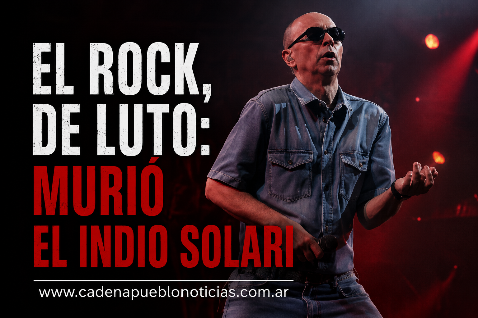 EL ROCK, DE LUTO: MURIÓ EL INDIO SOLARI