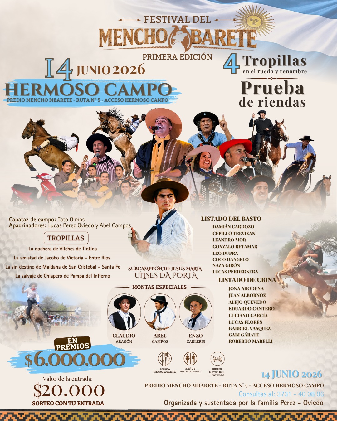 LLEGA A HERMOSO CAMPO EL FESTIVAL DEL MENCHO BARETE