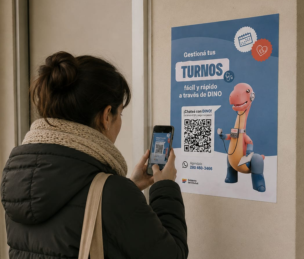 Con más hospitales y especialidades, Chubut implementa la quinta etapa del asistente virtual DINO para solicitar turnos médicos