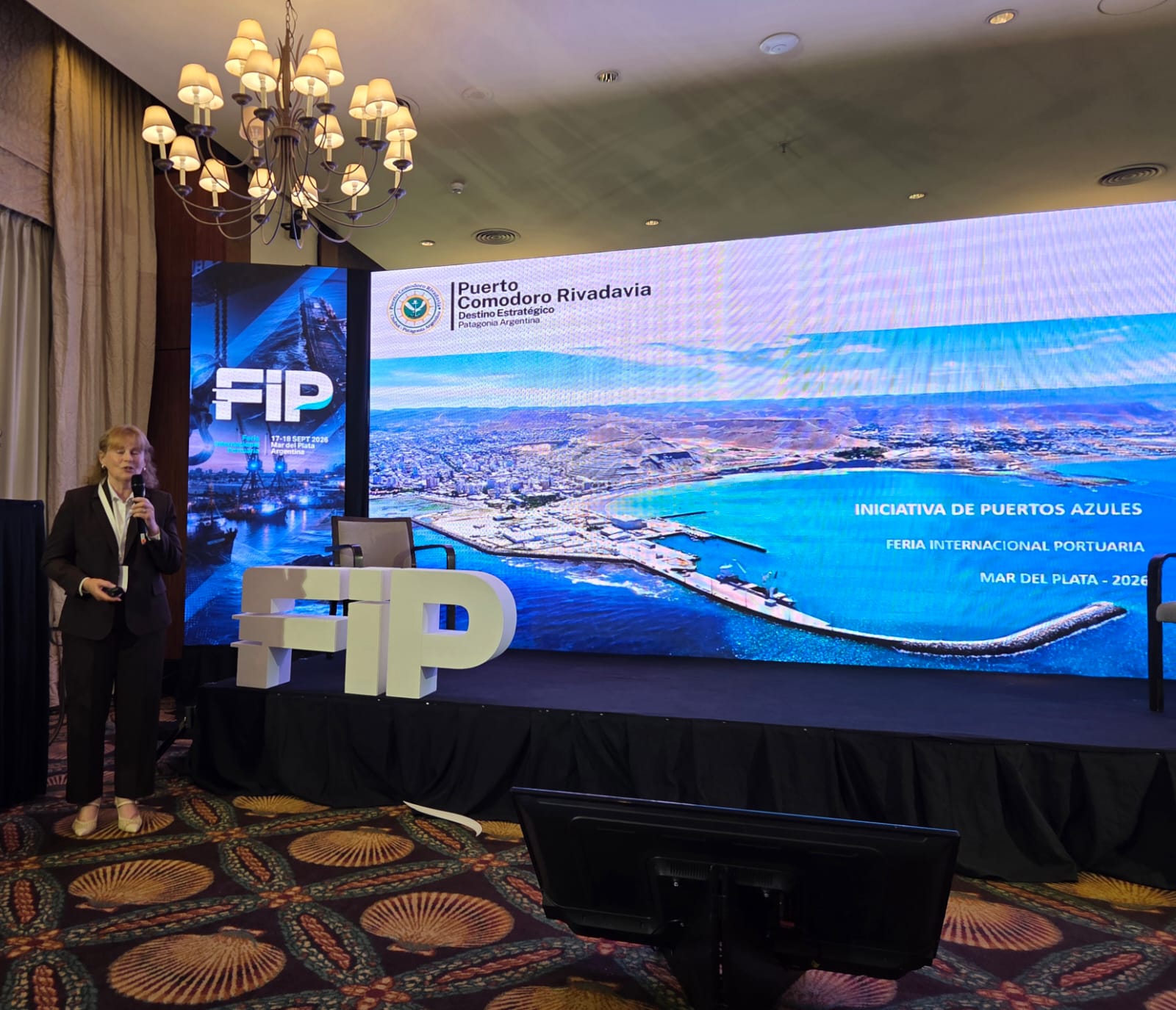 Chubut expuso el potencial estratégico y sustentable del Puerto de Comodoro en la Feria Internacional Portuaria
