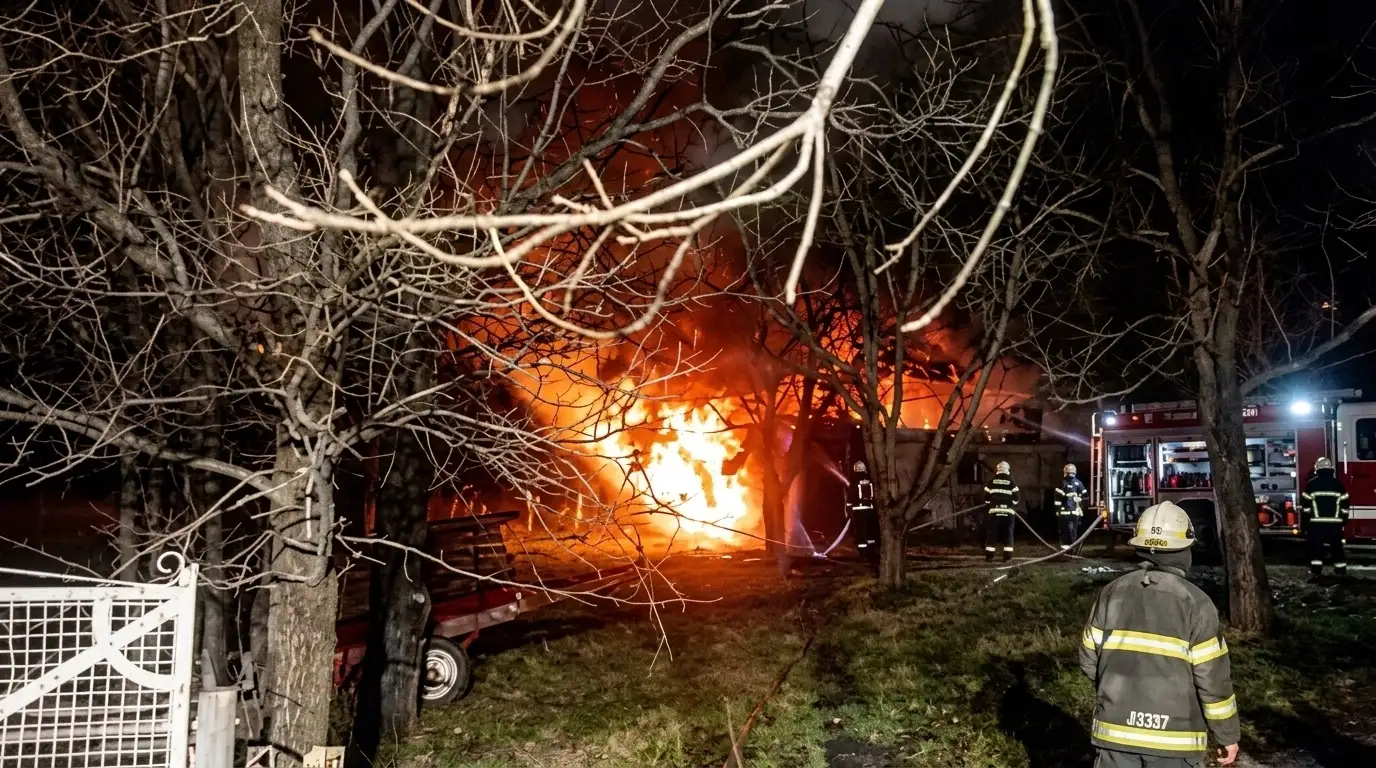Incendio en un establecimiento rural en Sierra de La Ventana
