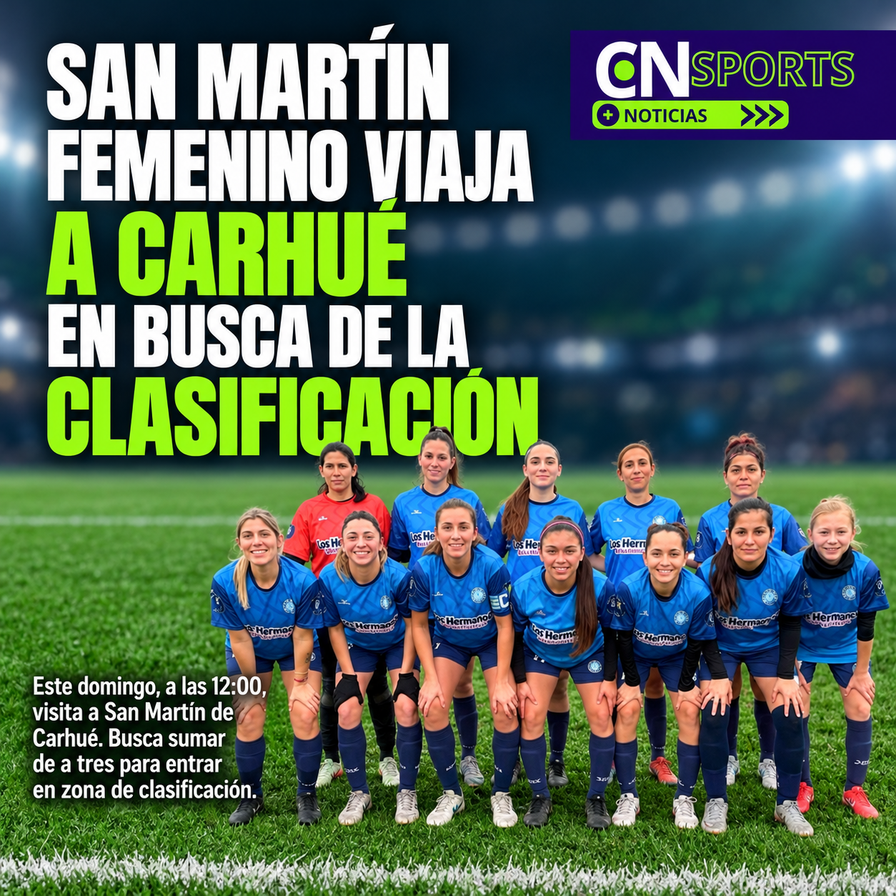 Fútbol femenino: San Martín de Saavedra viaja a Carhué con la ilusión de meterse en zona de clasificación