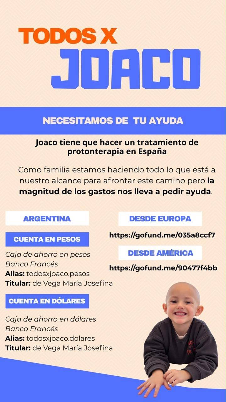 Pringles unida por Joaco Valls, el niño que lucha contra un tumor extremadamente raro