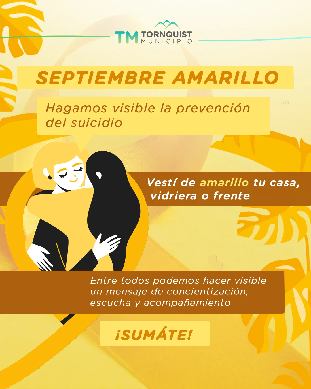 Tornquist se suma a Septiembre Amarillo: una invitación a toda la comunidad