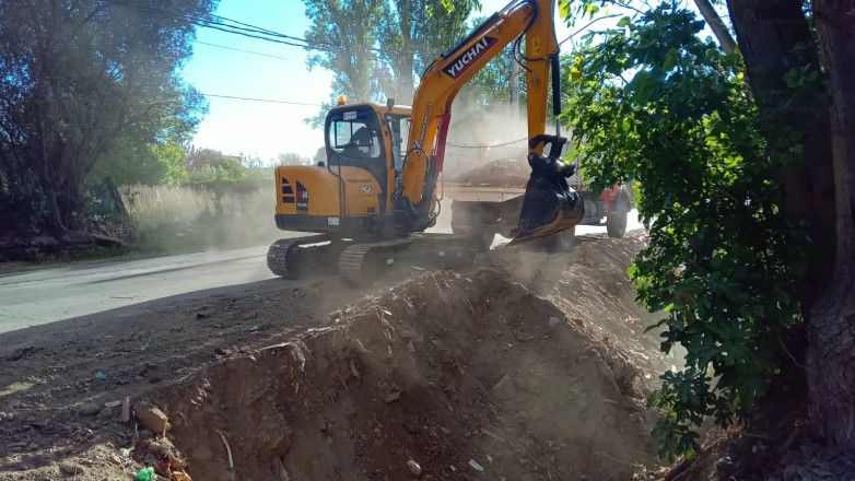 Avanzan las obras de mitigación hídrica en Pocito y Santa Lucía