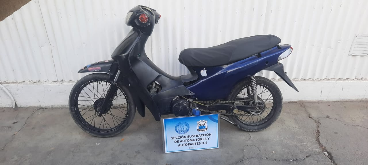 Pocito: secuestraron una moto sin patente y con el cuadro adulterado