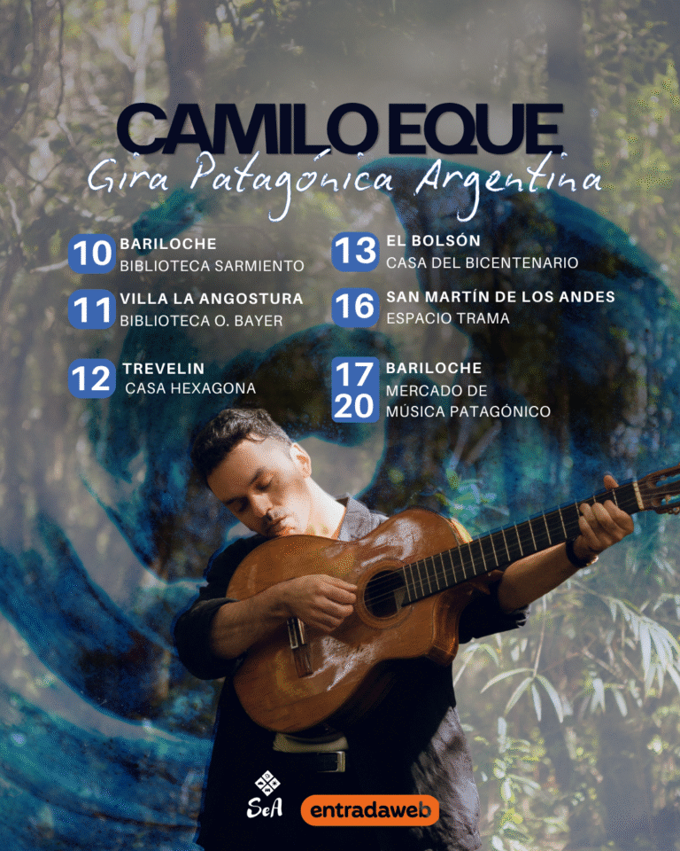 El cantautor chileno Camilo Eque desembarca en San Carlos de Bariloche con una propuesta de raíz latinoamericana