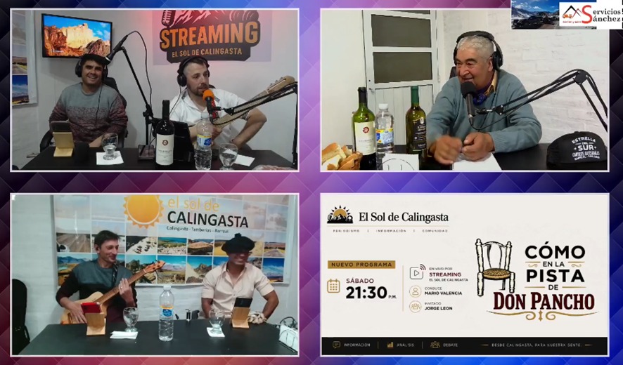 Streaming El Sol de Calingasta: Presentó su primer programa: “Como en la pista de Don Pancho”