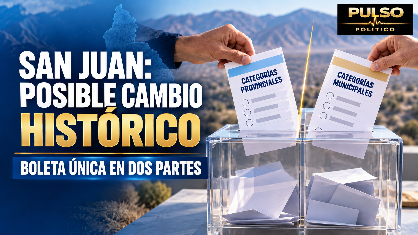 PULSO POLITICO: San Juan analiza separar las categorías provinciales y municipales en las elecciones de 2027