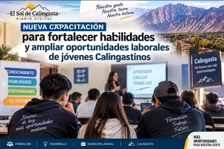 Nueva capacitación gratuita para fortalecer habilidades y ampliar oportunidades laborales de jóvenes calingastinos