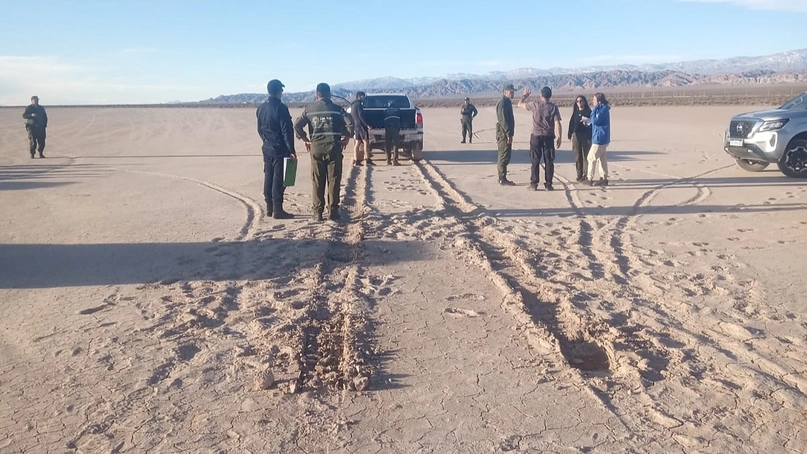 Sacaron la Hilux de la Pampa del Leoncito tras casi un mes