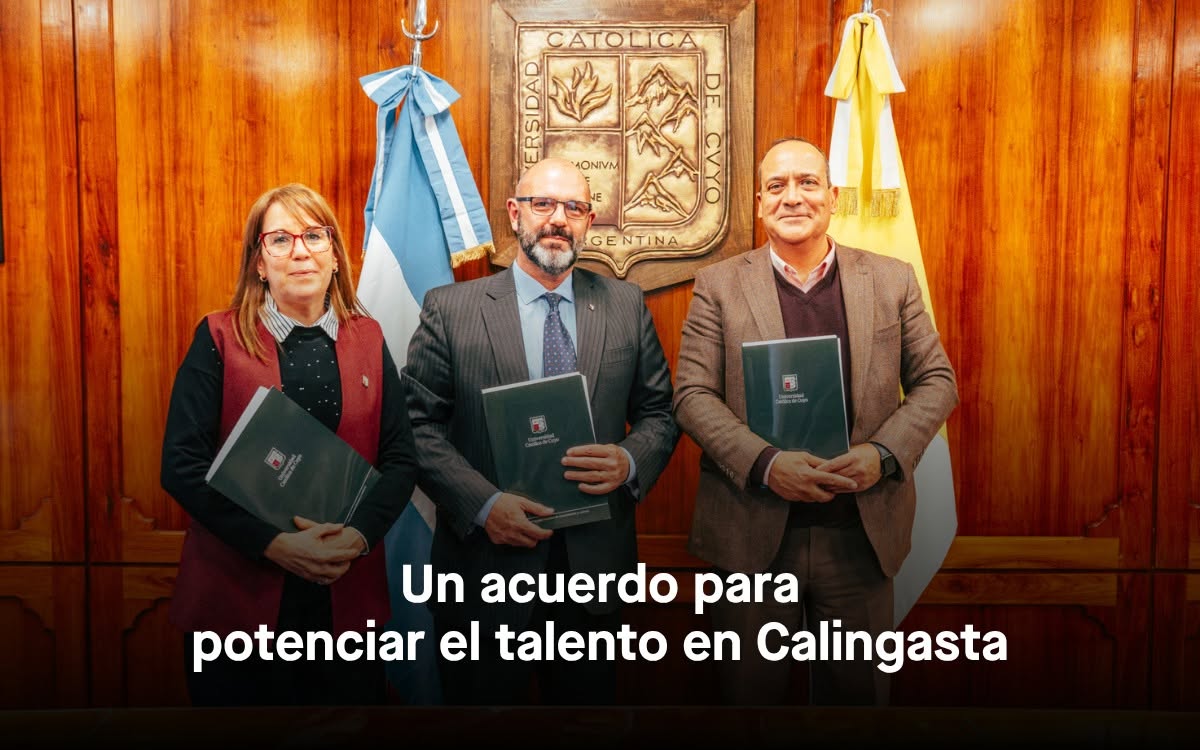 Los Azules y la Universidad Católica de Cuyo firmaron un acuerdo para fortalecer el talento en Calingasta