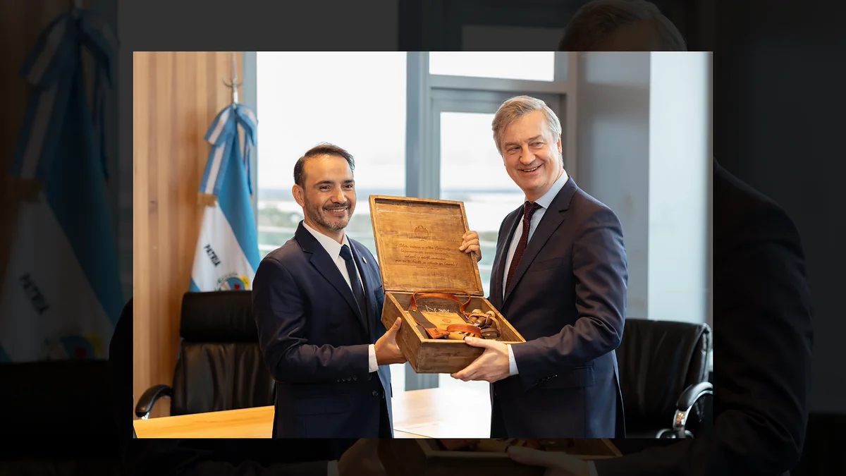 Visita Europea :  Juan Pablo Valdés recibió al embajador de la Unión Europea
