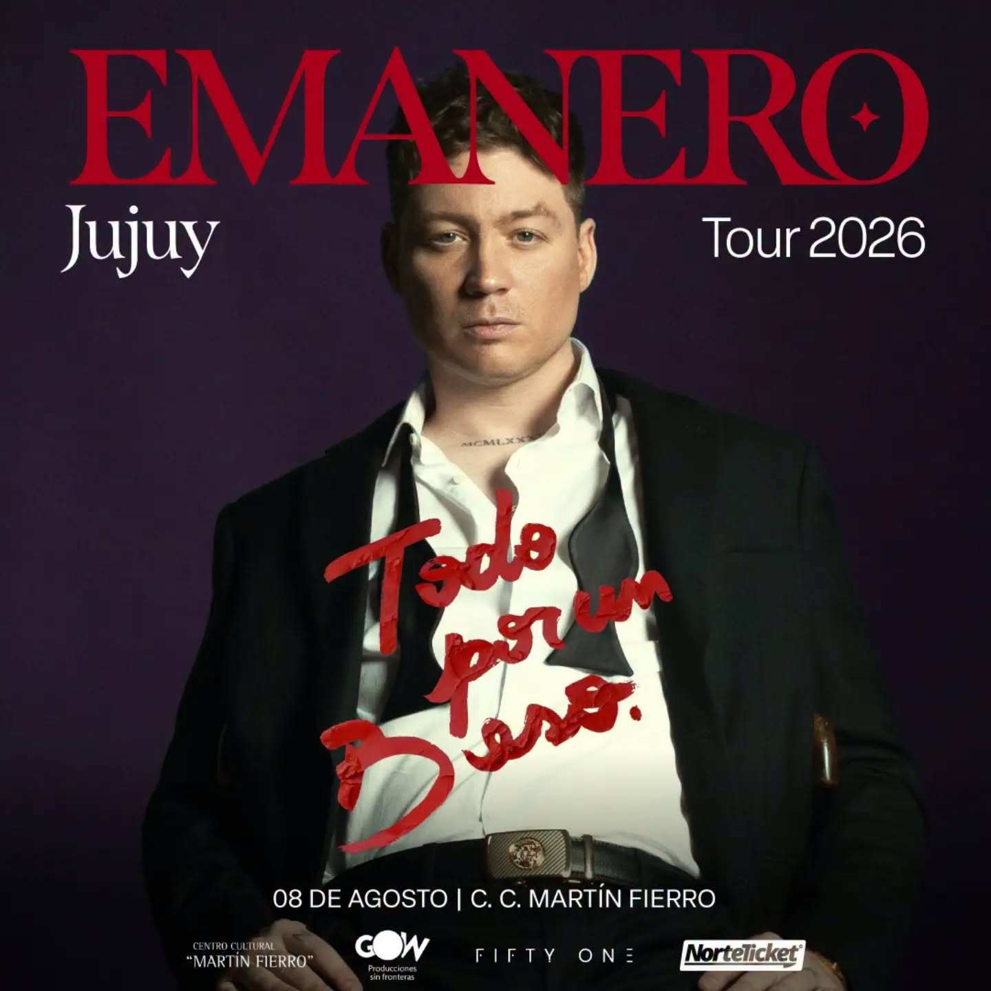 EMANERO en Jujuy – ESTE SABADO 8 – 21HS.