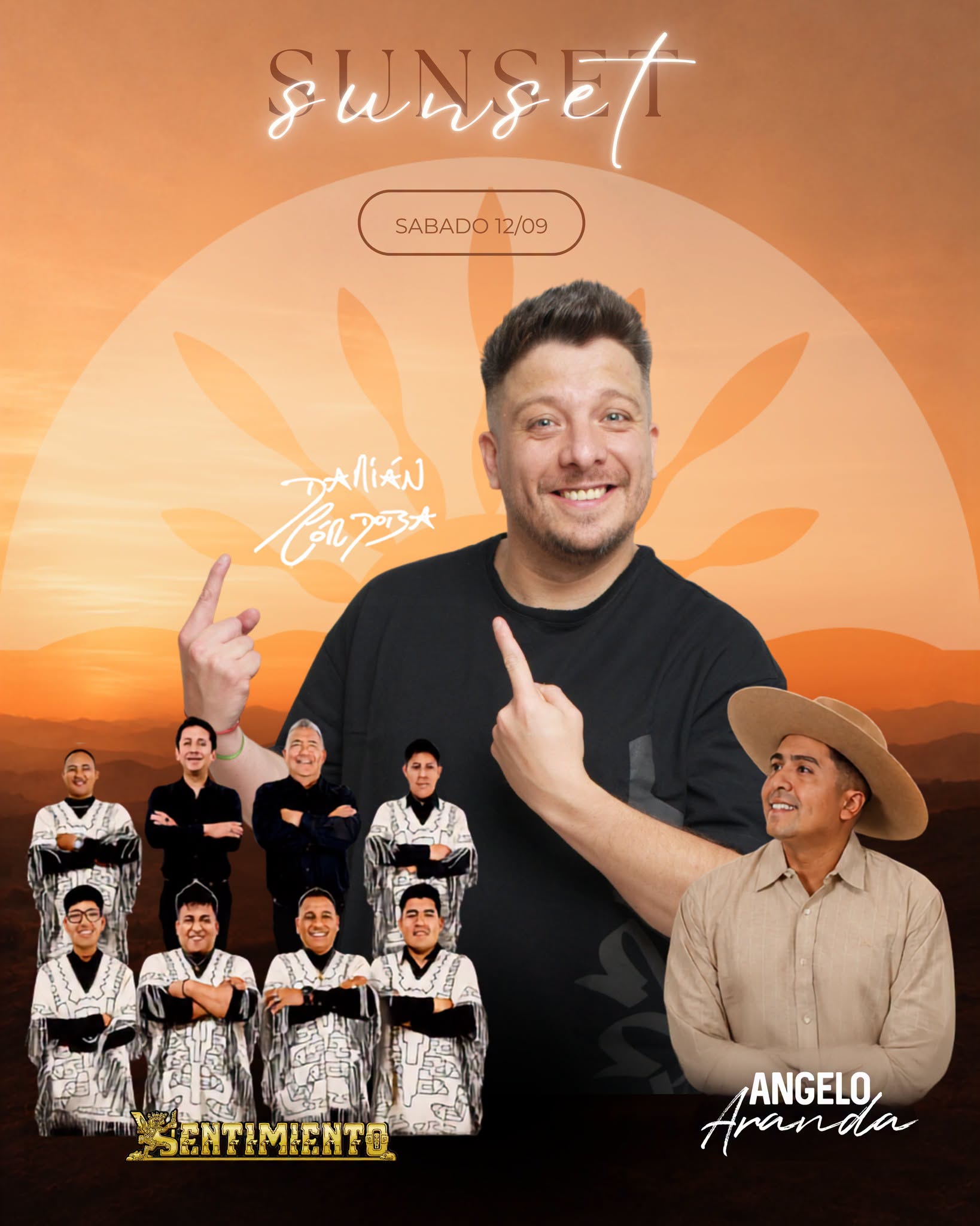 Vuma Club será escenario de una gran jornada musical con Damián Córdoba, Grupo Sentimiento y Angelo Aranda