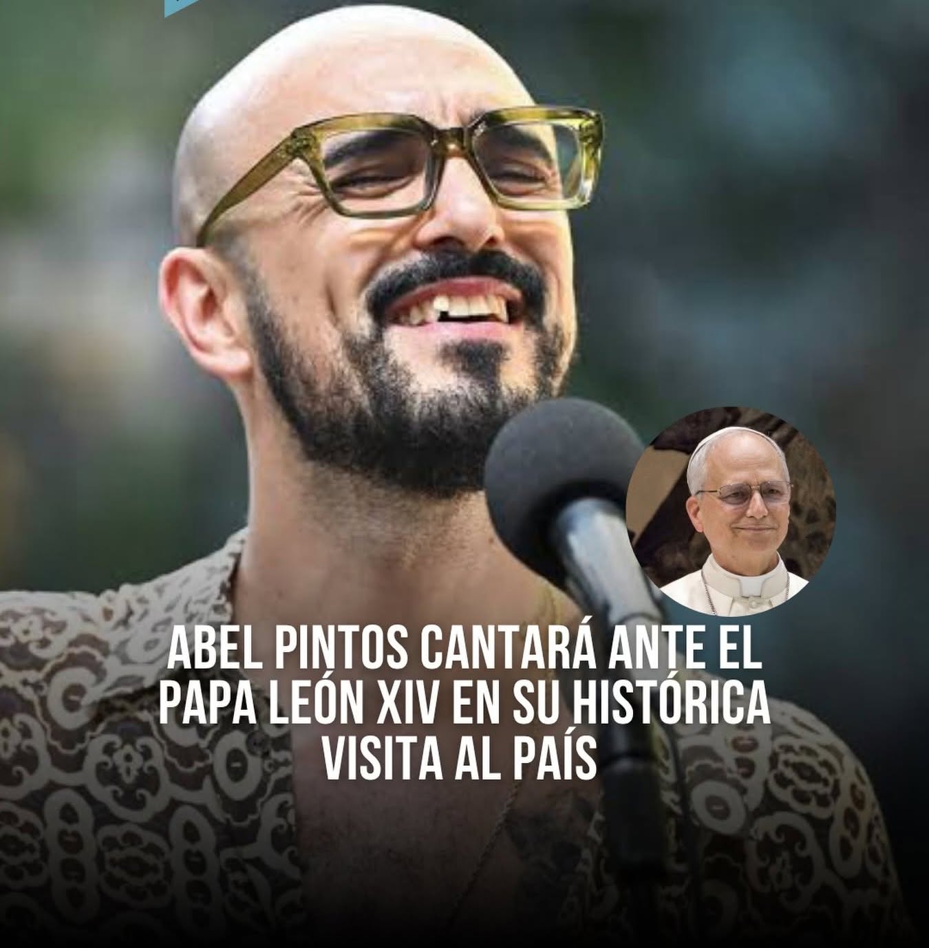 ABEL PINTOS CANTARÁ FRENTE AL PAPA EN ARGENTINA.