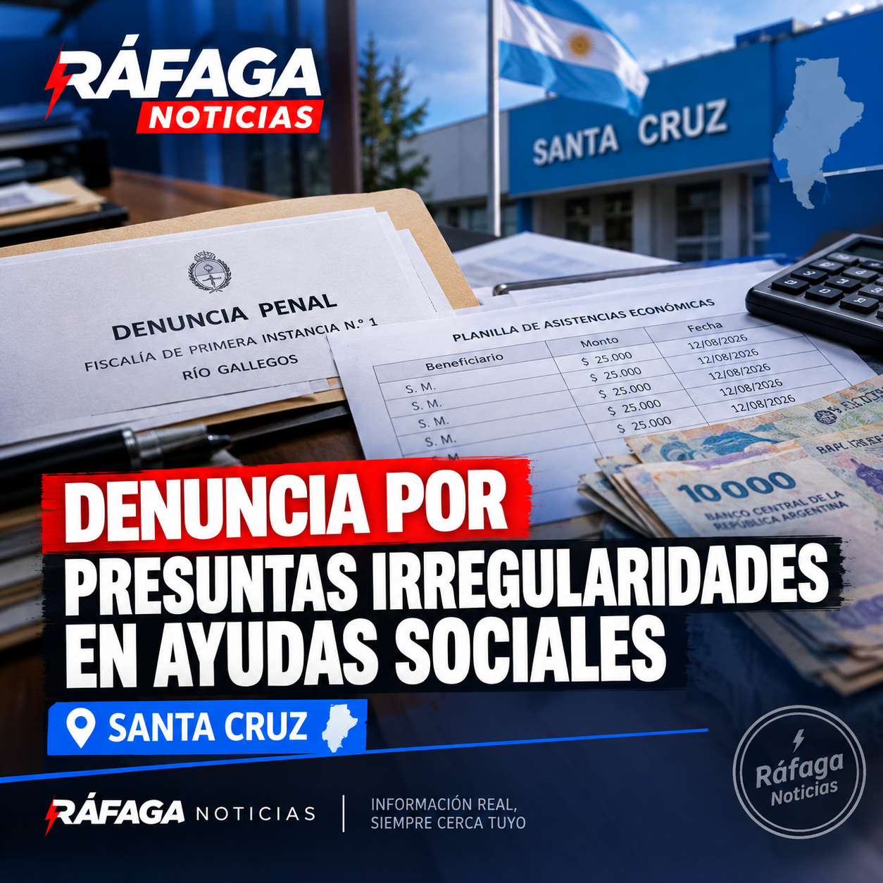 ESCÁNDALO EN SANTA CRUZ: DENUNCIAN PRESUNTAS IRREGULARIDADES EN AYUDAS SOCIALES
