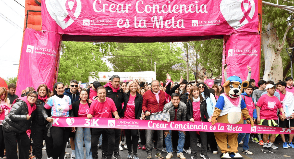 “Crear conciencia es la meta”: masiva convocatoria en la maratón contra el cáncer de mama en San Juan