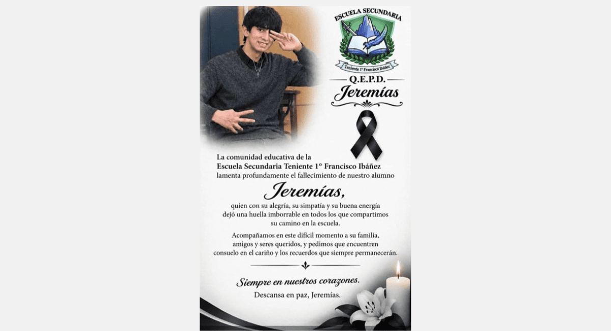 Dolor en la comunidad educativa: despiden a Jeremías, el alumno fallecido en Concepción Dolor en la comunidad educativa: despiden a Jeremías, el alumno fallecido en Concepción