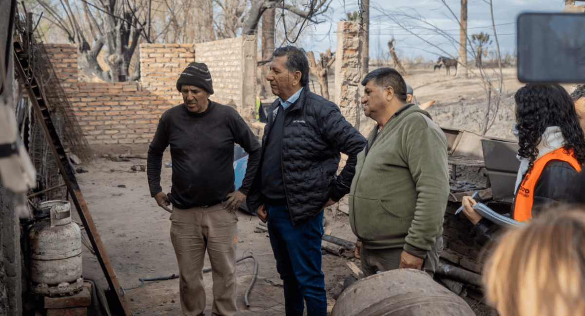 Pocito inició la reconstrucción de las viviendas afectadas por los incendios en la zona de Alfonso XIII