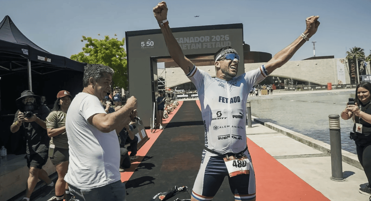 Gaetán Fetaud y Lucila Merlo ganaron el IRONMAN 51.50 – San Juan 2026 Gaetán Fetaud y Lucila Merlo ganaron el IRONMAN 51.50 – San Juan 2026