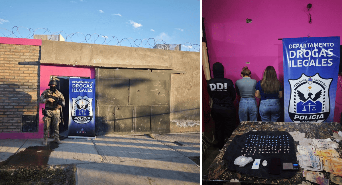 Rivadavia: cayeron dos hermanas con más de 100 dosis de cocaína en el barrio Sierras de Marquesado