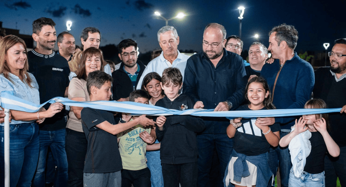 Rivadavia inauguró la flamante Plaza Ingeniero José de la Plata en solo tres meses