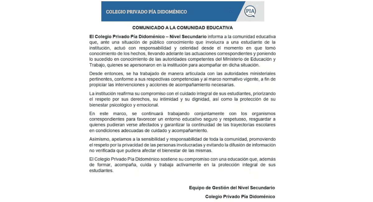 Bullying en Catamarca: revelaciones de los padres sobre el calvario de su hija y la postura del Colegio Pía Didoménico Bullying en Catamarca: revelaciones de los padres sobre el calvario de su hija y la postura del Colegio Pía Didoménico