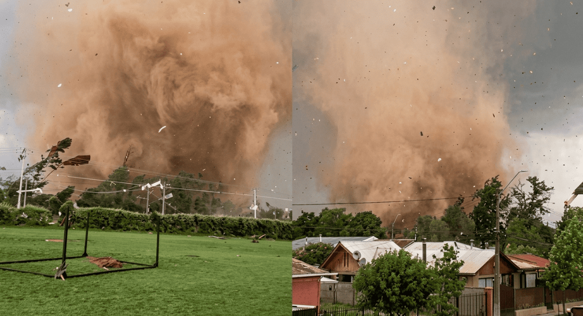 Alerta roja en Chile: un tornado categoría EF-2 afectó a la comuna de Requínoa y dejó importantes destrozos