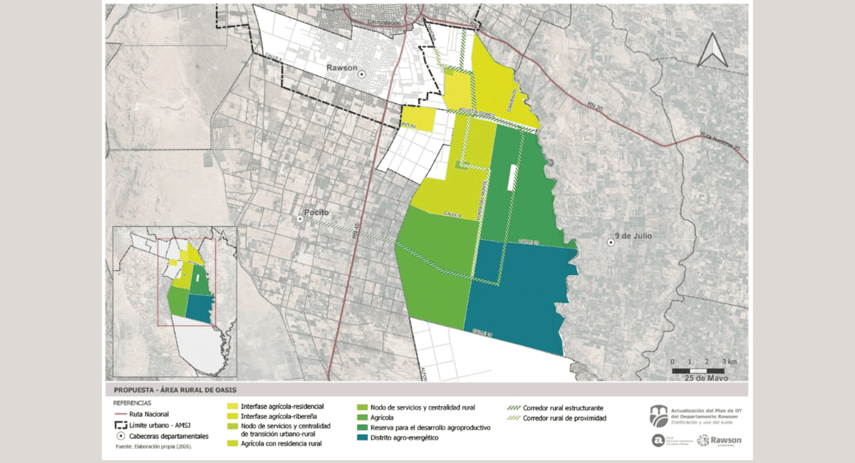 Rawson se organiza en 6 zonas clave: de polo agro-logístico a distrito energético Rawson se organiza en 6 zonas clave: de polo agro-logístico a distrito energético