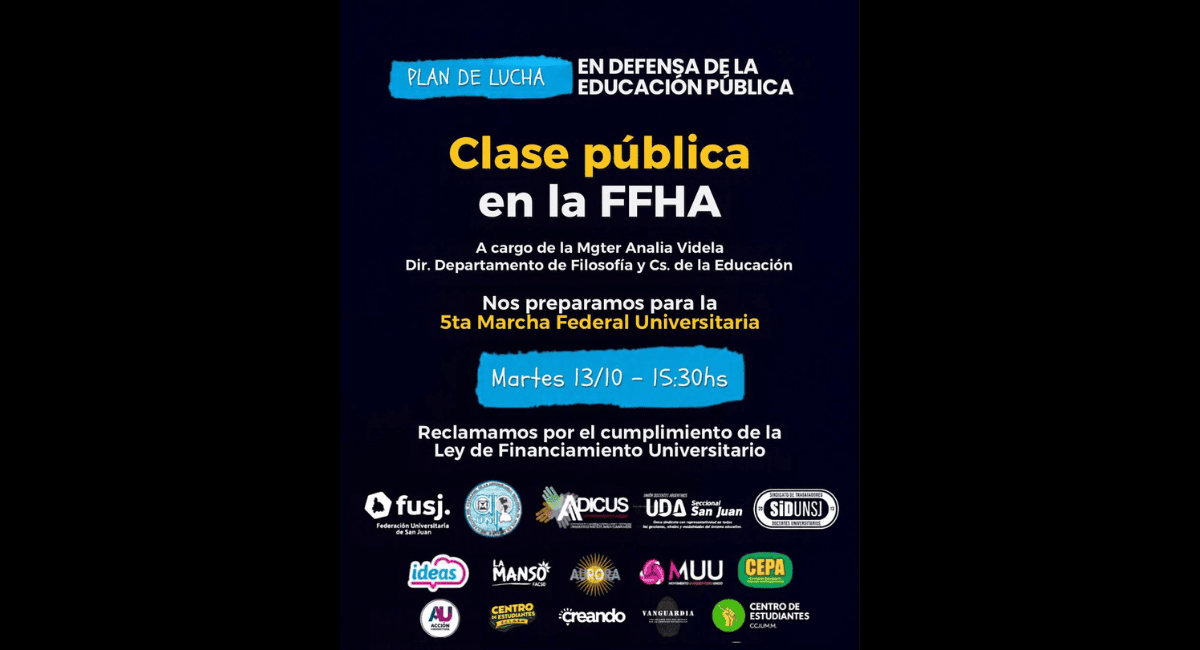 Clase pública este martes en la FFHA en defensa de la educación pública Clase pública este martes en la FFHA en defensa de la educación pública