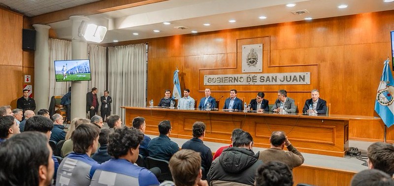 El vicegobernador y presidente nato de la Cámara de Diputados, Fabián Martín participó del lanzamiento del encuentro internacional que se disputará el próximo 11 de julio en el Estadio San Juan del Bicentenario entre Los Pumas y Gales.