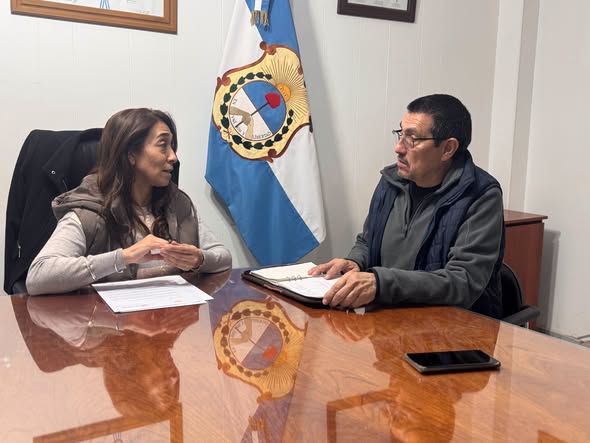 La intendenta de Caucete,Romina Rosas,mantuvo  una reunión con Segundo Nelson Andrade, próximo presidente del Rotary Club Caucete
