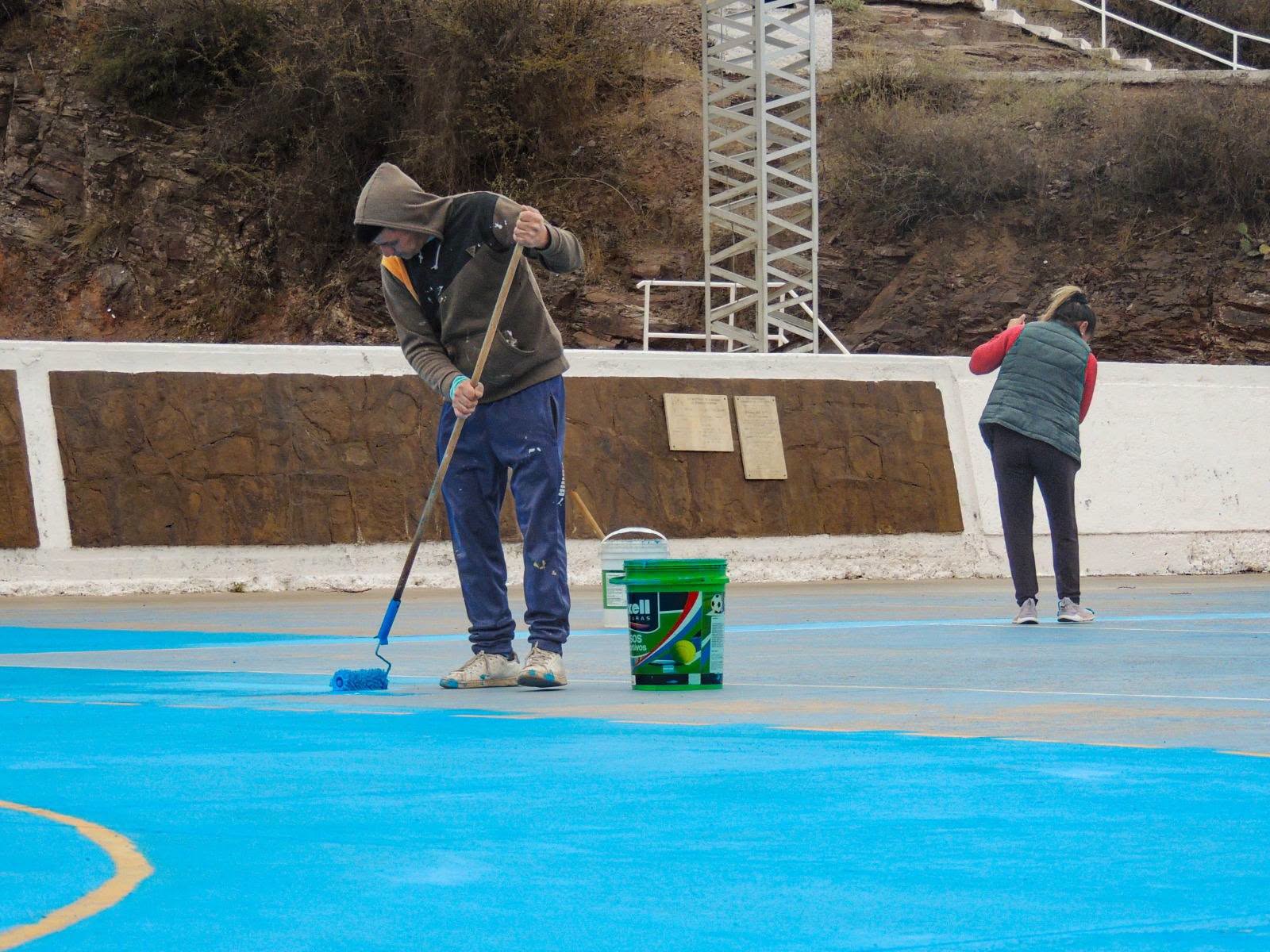 El municipio de Valle Fertil continua llevando adelante trabajos de refacciones y embellecimiento en diferentes sitios de recreación del departamento.