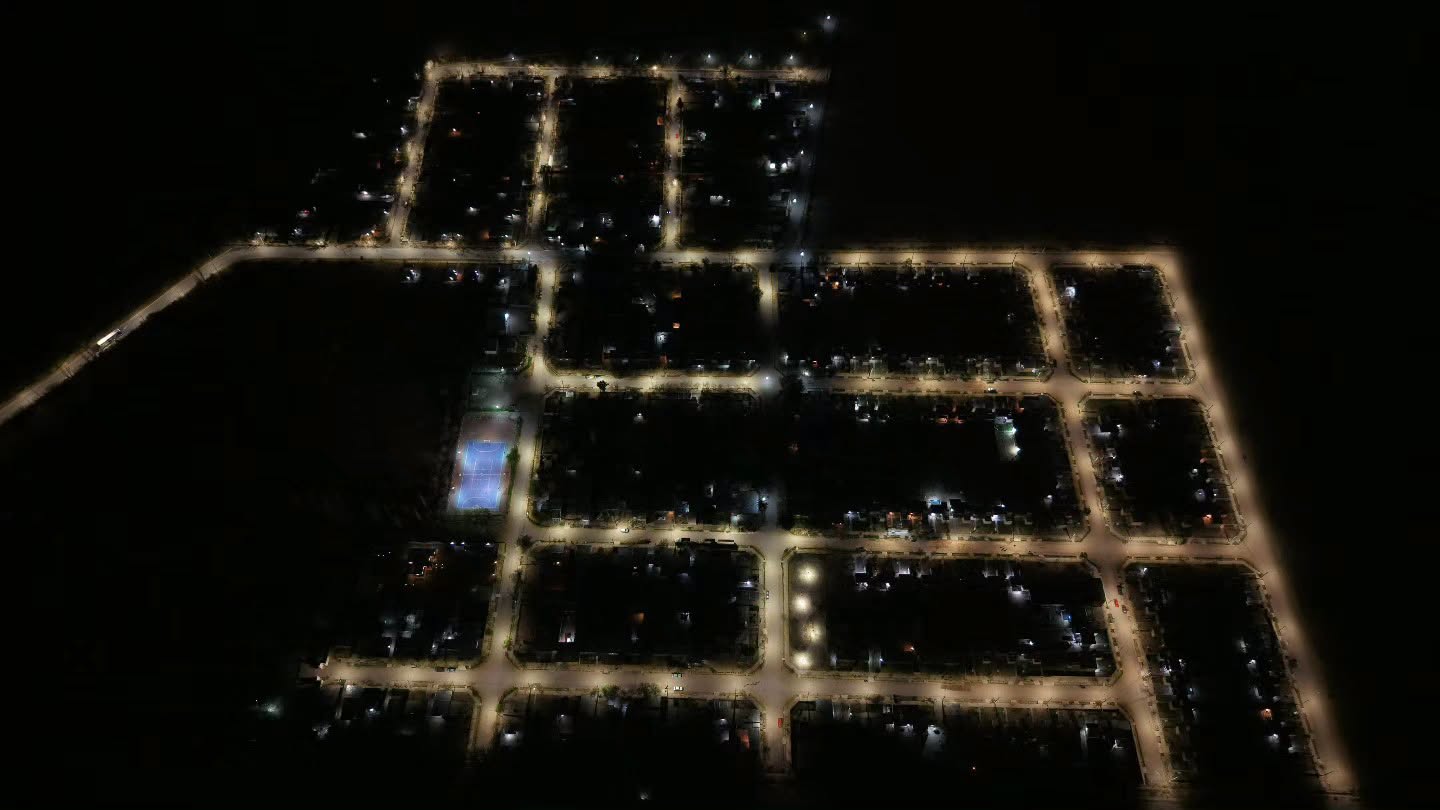 La nueva iluminación ya es una realidad en distintos sectores de Barreal.