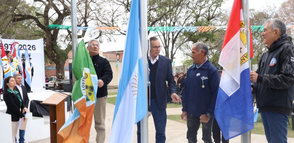 Hardy vivió su aniversario 129°, a plena fiesta popular, acto protocolar y desfile de instituciones.