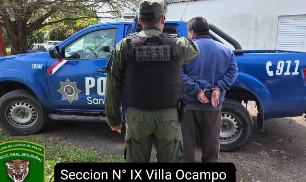 “Los Pumas” de Villa Ocampo esclarecieron un Abigeato y detuvieron al delincuente rural de Tacuarendí.