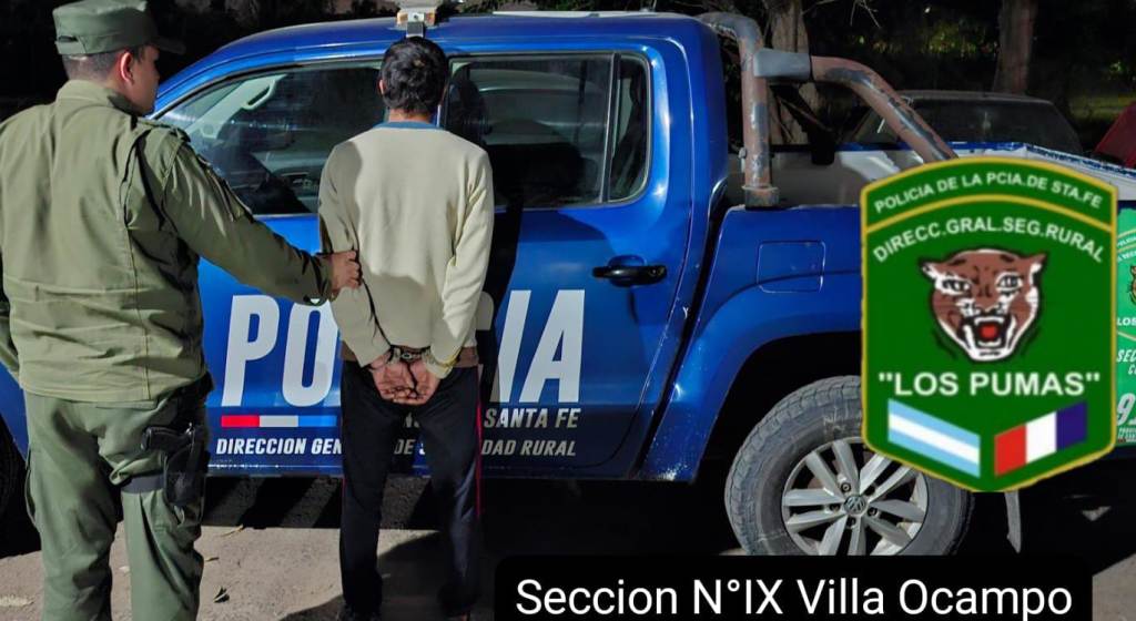 “Los Pumas” de Villa Ocampo esclarecieron un abigeato en Villa Guillermina y detuvieron a un delincuente rural.