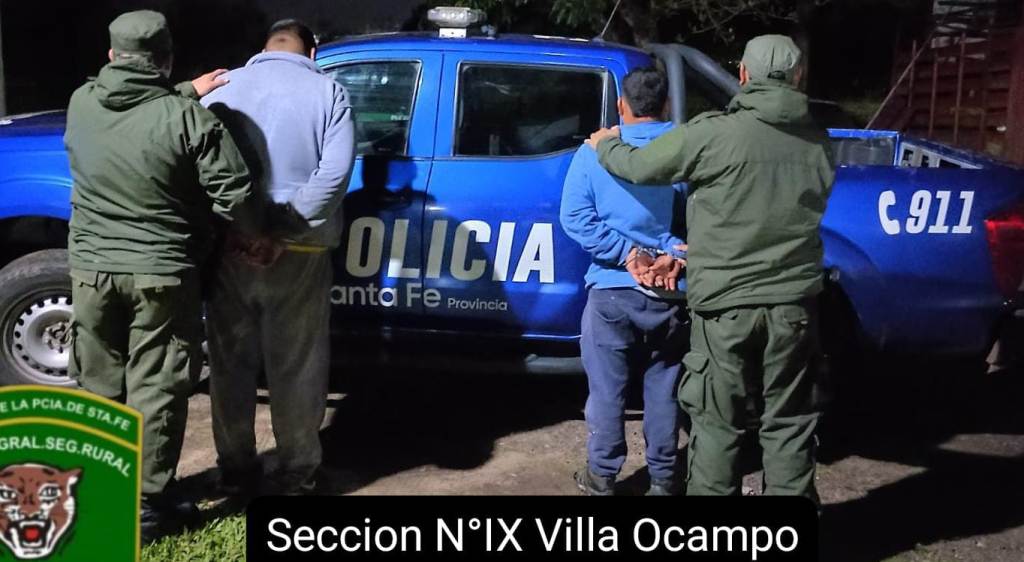 “Los Pumas” de Villa Ocampo esclarecieron un abigeato y detuvieron a dos delincuentes rurales en Las Toscas.