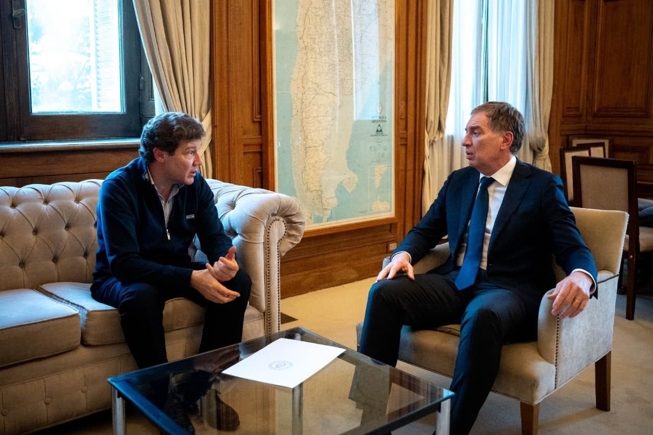 EL GOBERNADOR MELELLA MANTUVO UNA NUEVA REUNIÓN DE TRABAJO CON EL MINISTRO SANTILLI CON AGENDA PROPIA